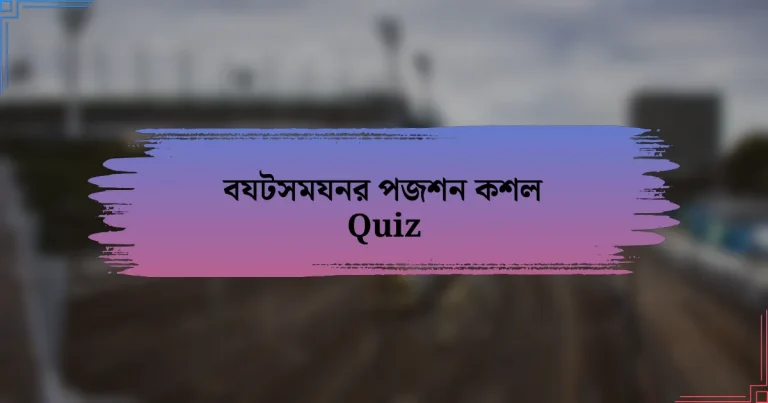 বযটসমযনর পজশন কশল Quiz