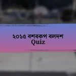 ২০১৫ বশবকপ বলদশ Quiz